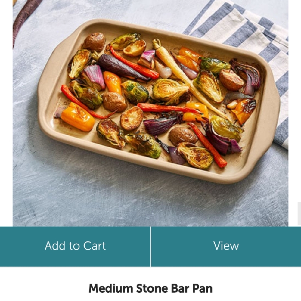 Pampered chef stoneware medium bar pan